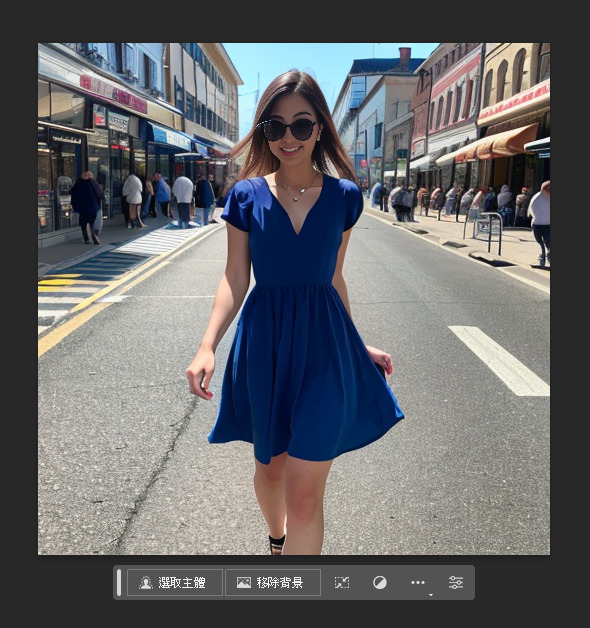 既然是在Photoshop 里开启，当然也可以运用Photoshop 的优势，例如人物退地可按图下方的「移除背景」⋯⋯